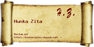 Hunka Zita névjegykártya