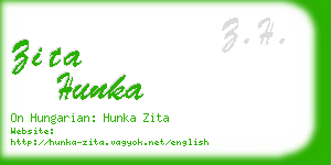 zita hunka business card